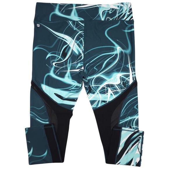 Fabletics Leggings Womens 1X Blue High Waist Cherise Powerhold Mesh Wavelength - Picture 8 of 12